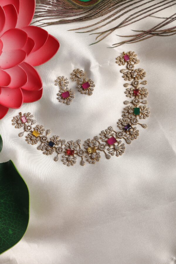 multicolour adstone necklace